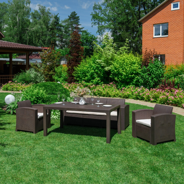 Обеденный комплект Royal Family LANA LUX DINING S коричневый